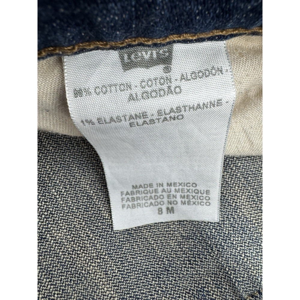 Levi's 529 Women's High Rise Cut Off Blue Denim Shorts Distressed Size 29 / 30W - Picture 6 of 10